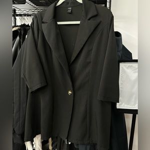 Lightweight Blazer 3/4 sleeve Black